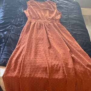 SHEIN Terracotta Sleeveless Maxi Dress